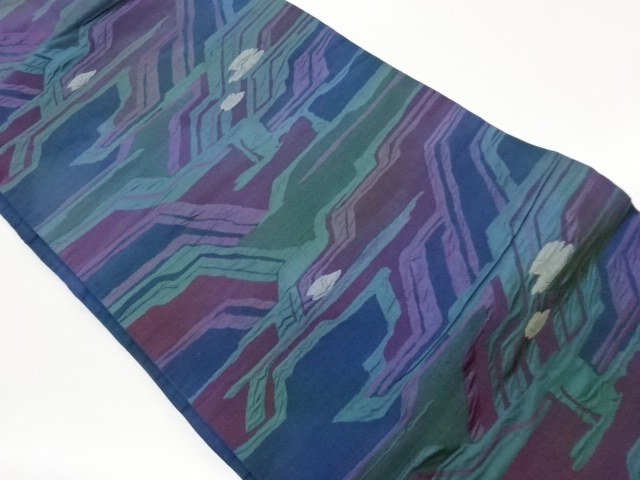 ふくれ織抽象模様織出し名古屋帯